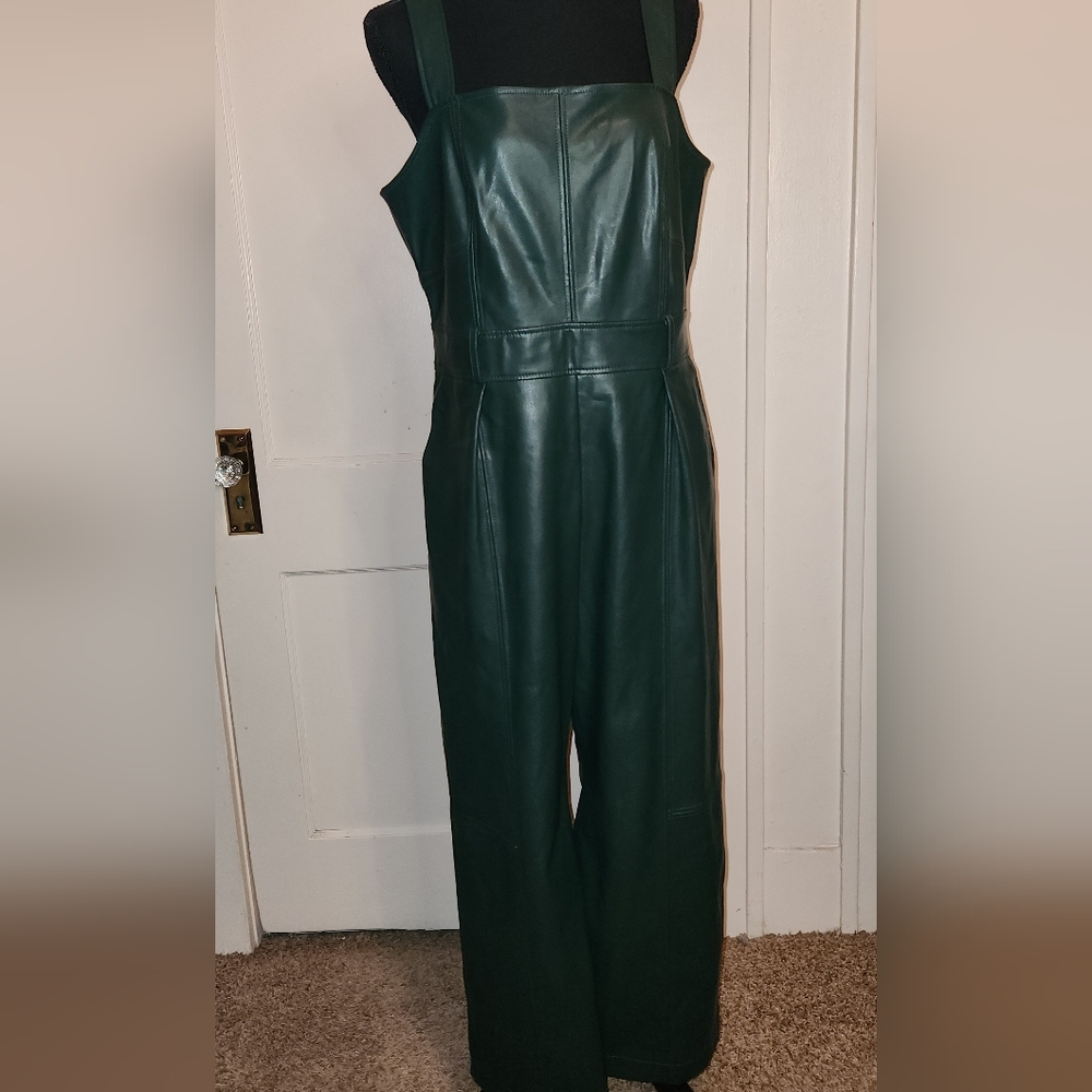 NWOT ANTHROPOLOGIE JUMPESUIT HUNTER GREEN SIZE 12